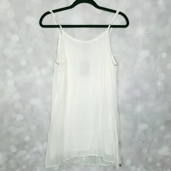 RAGA WHITE EMBELLISHED SLIP DRESS M - Picture 8 of 8